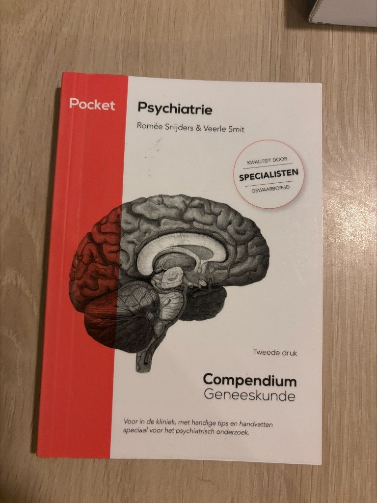 Pocket compendium geneeskunde - psychiatrie, Boeken, Ophalen, Zo goed als nieuw