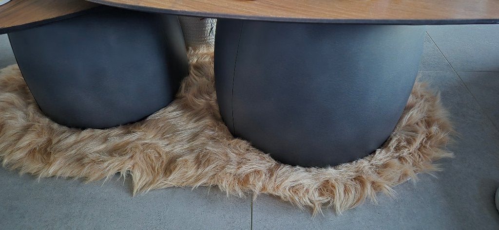 Salonzetel 4p. Cognac kleur met poef, Huis en Inrichting, Ophalen, Overige materialen, 125 cm of meer, Zo goed als nieuw