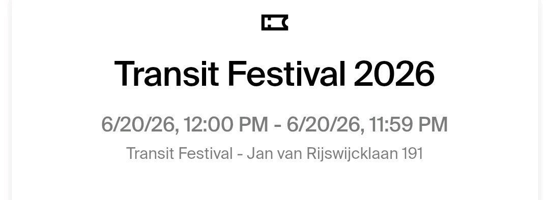 2 billets pour le Transit Festival à Anvers, Tickets & Billets, Événements & Festivals
