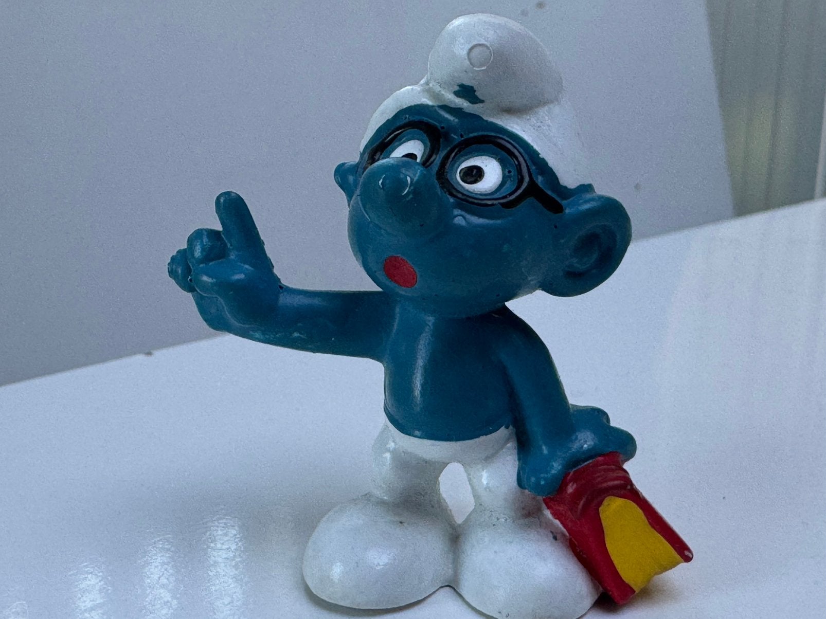 Miniatuur smurf - brilsmurf, Ophalen, Gebruikt, Brilsmurf, Poppetje, Figuurtje of Knuffel
