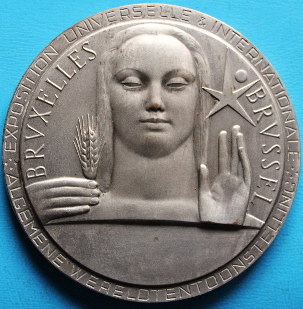 Medaille ~~ Algemene Wereldtentoonstelling Brussel 1958 ~~, Ophalen of Verzenden, Overige materialen
