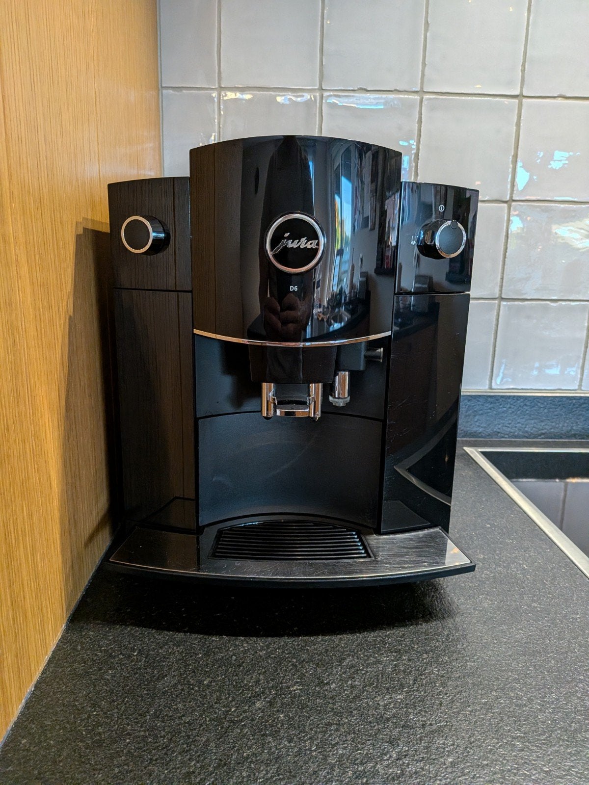 Jura D6 Piano Black, Ophalen, Gebruikt, Koffiemachine, Koffiebonen