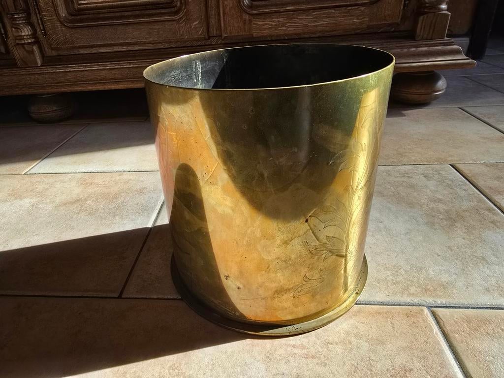 Zeldzame WW1 Trench Art vaas– Messing granaat 1916 Karlsruh, Ophalen, Koper