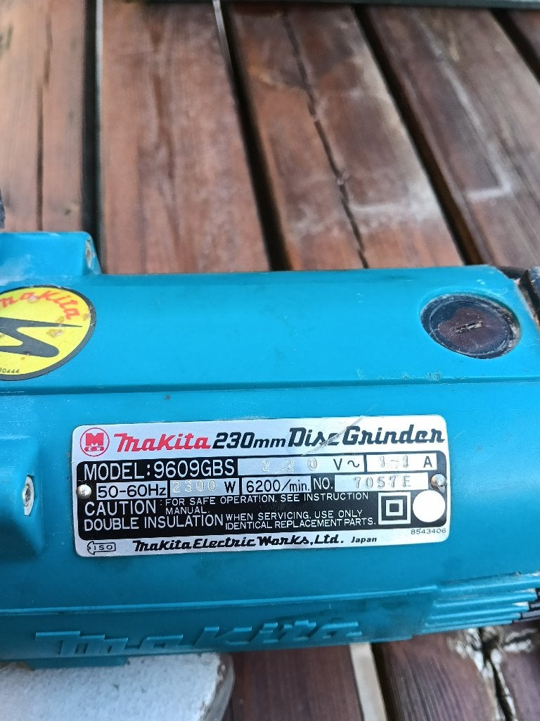 Makita 9609 GBS haakse slijper + nieuwe Piranha schijf, Ophalen, Gebruikt, Haakse handslijpmachine