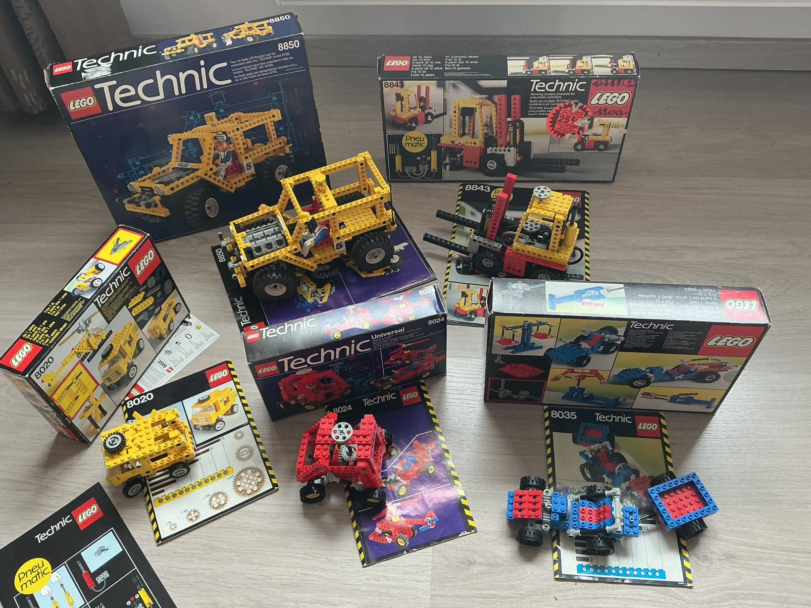 5 sets Lego Technic 8020, 8024, 8035, 8843 en 8850, Kinderen en Baby's, Ophalen, Gebruikt