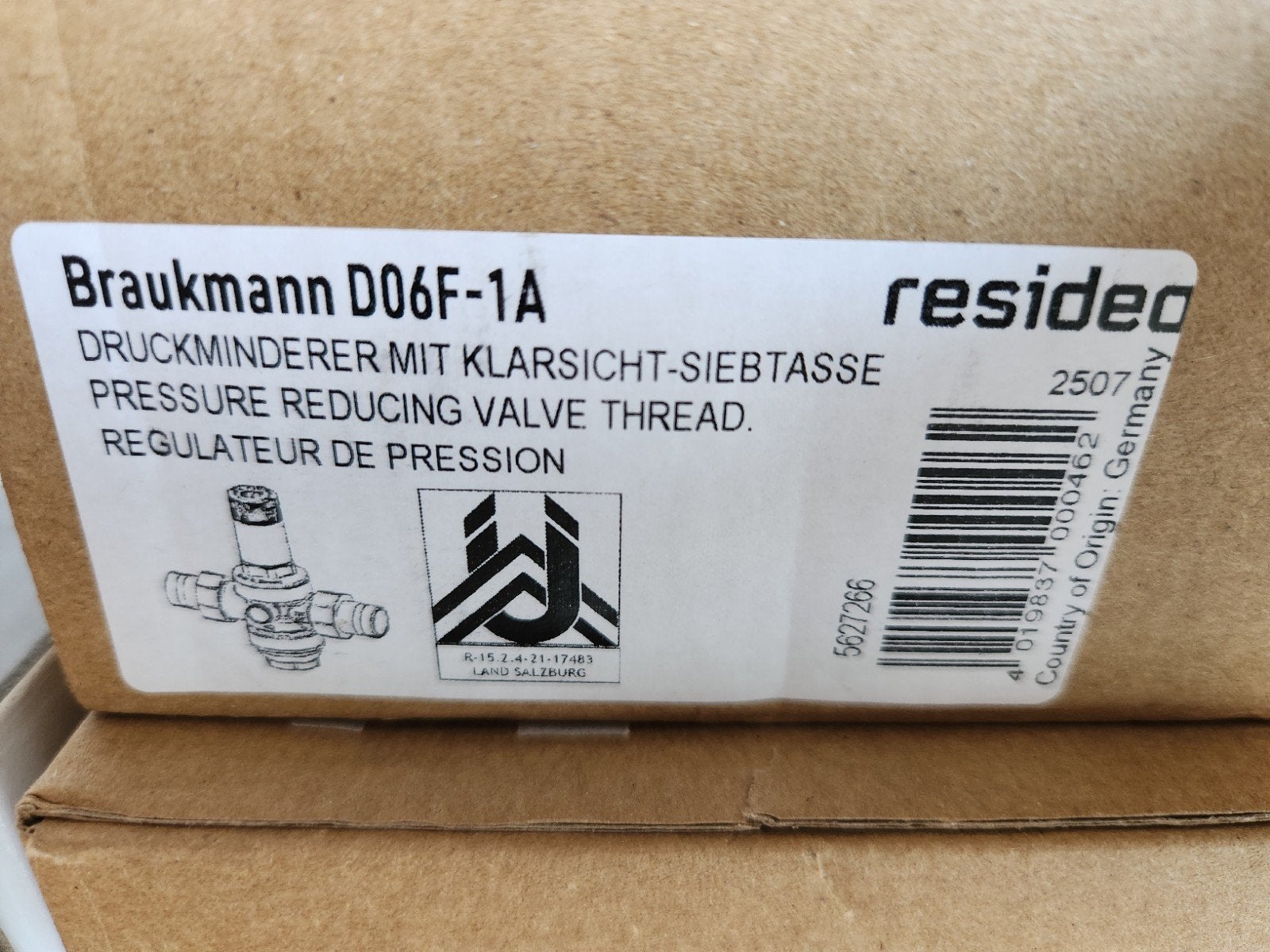 Réducteur de pression Braukmann 1", Enlèvement, Neuf