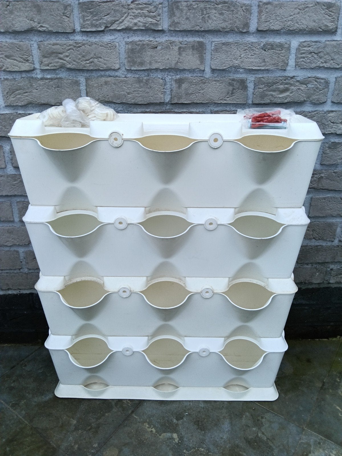 kruidenrek, verticale tuin voor kruiden of bloemen, bloempot, Ophalen of Verzenden, Gebruikt, Kunststof, Tuin