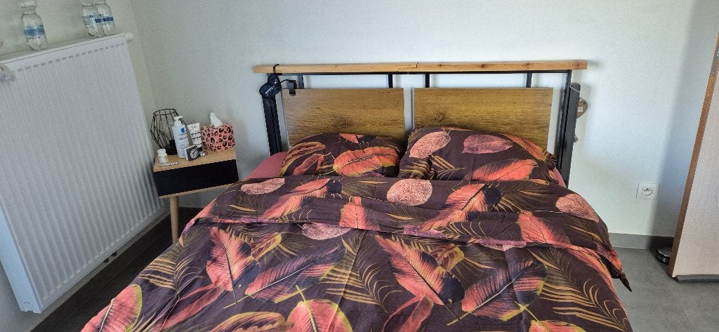 Bed 140 x 200, Brun, Enlèvement, 200 cm, Bois