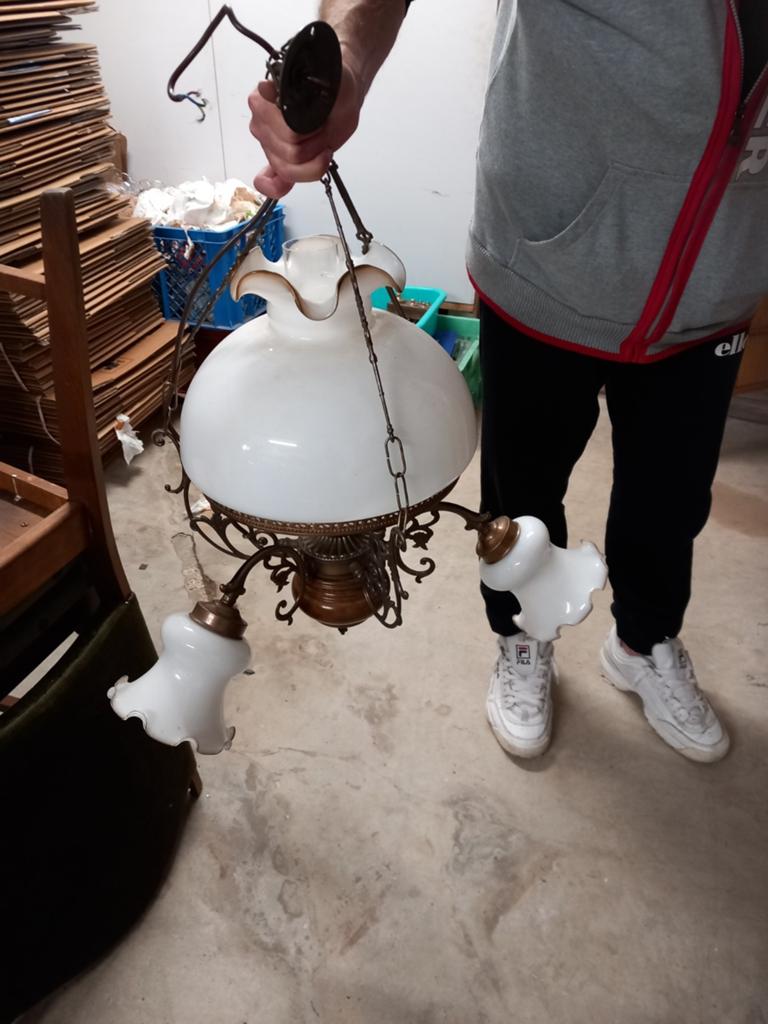 Opaline Ouraline kroonluchter, Huis en Inrichting, Lampen | Kroonluchters, Ophalen