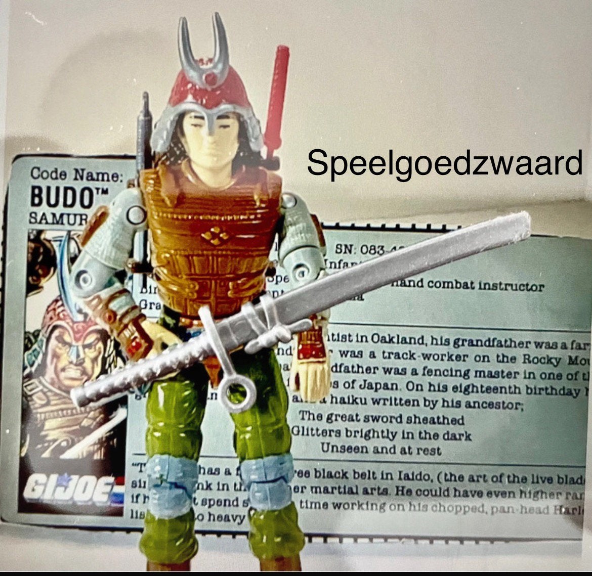 Speelgoedzwaard (katana-stijl) actiefiguren als G.I Joe Budo, Ophalen of Verzenden