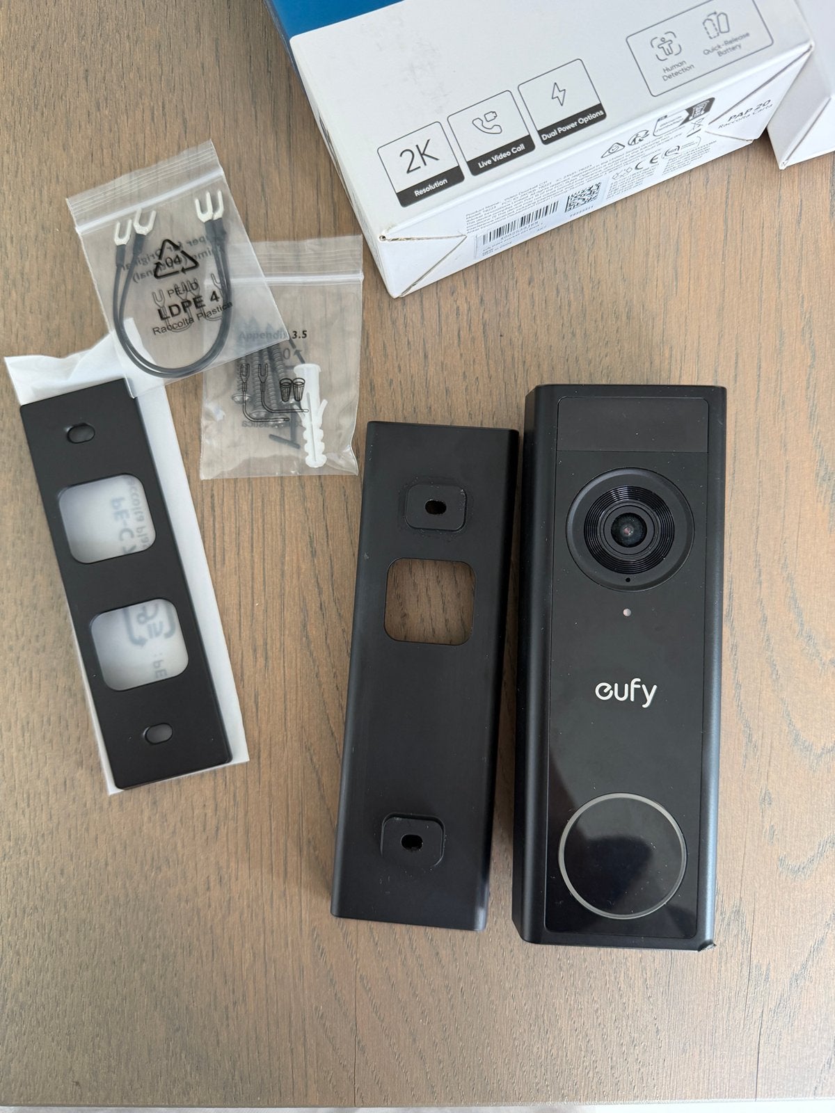 Eufy Video Doorbell C31, Huis en Inrichting, Ophalen, Bewegingsdetectiesensor, Zo goed als nieuw, Draadloos