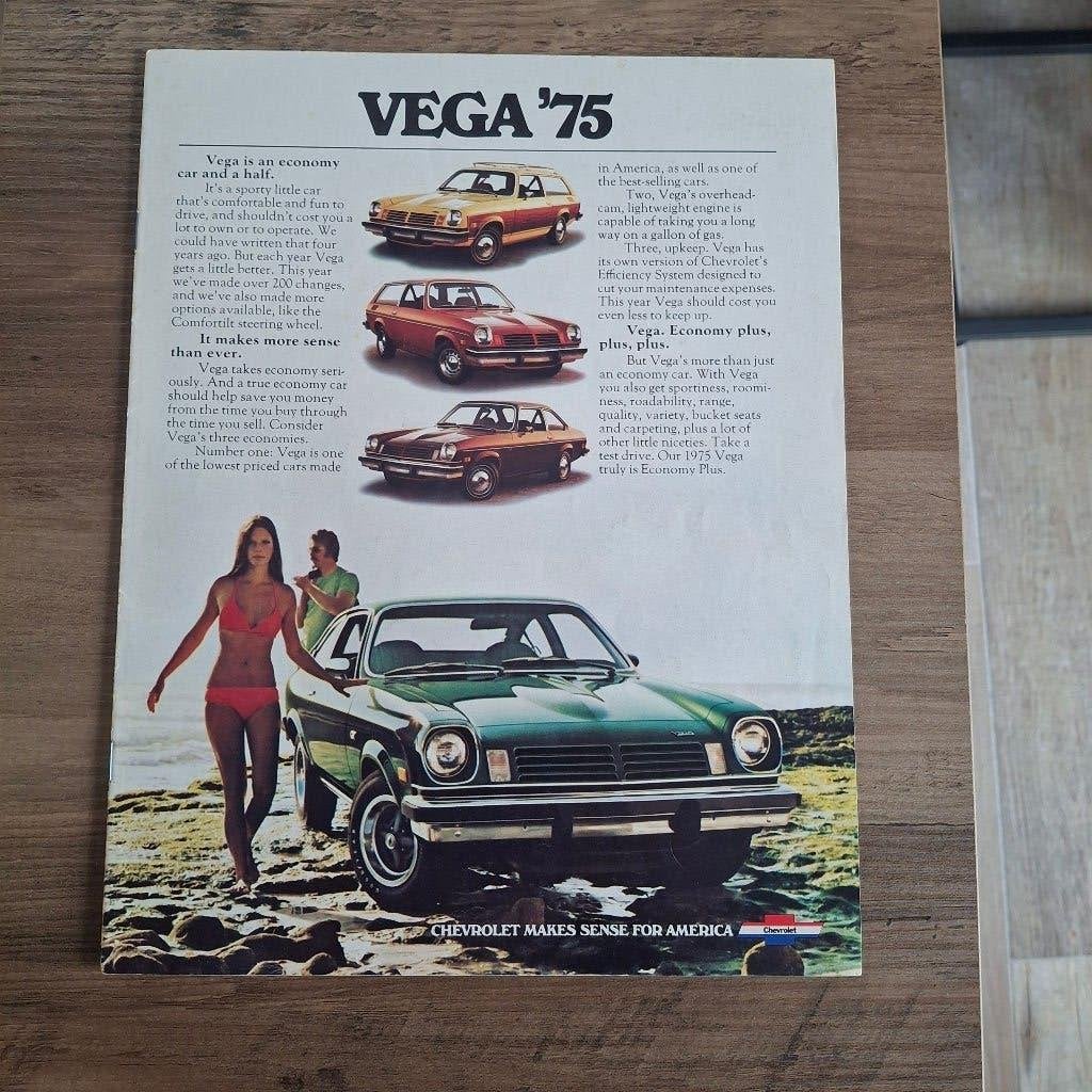 CHEVROLET  VEGA  '75, Boeken, Auto's | Folders en Tijdschriften, Ophalen of Verzenden, Nieuw, Chevrolet