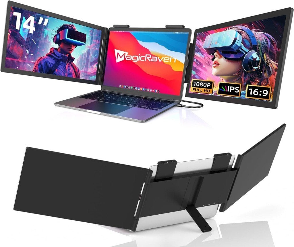 14 inch dubbel scherm voor laptop zo goed als nieuw, Computers en Software, Monitoren, Ophalen, IPS, HDMI, 14inch