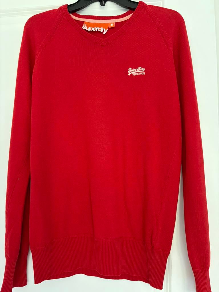 Katoenen v-kraag trui SUPERDRY S, Enlèvement, Comme neuf
