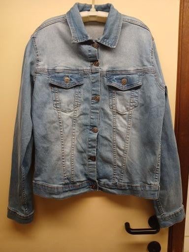 Joli blouson en jean, Taille 38/40 (M), Comme neuf, Enlèvement, Bleu