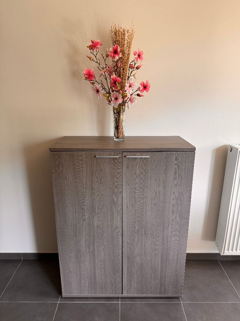 Kasten (dressoir), 25 à 50 cm, Avec porte(s), Grijze houtlook, Enlèvement