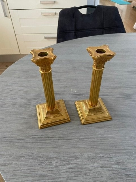 Vergulde kandelaars Casteleyn, Ophalen, Koper of Brons