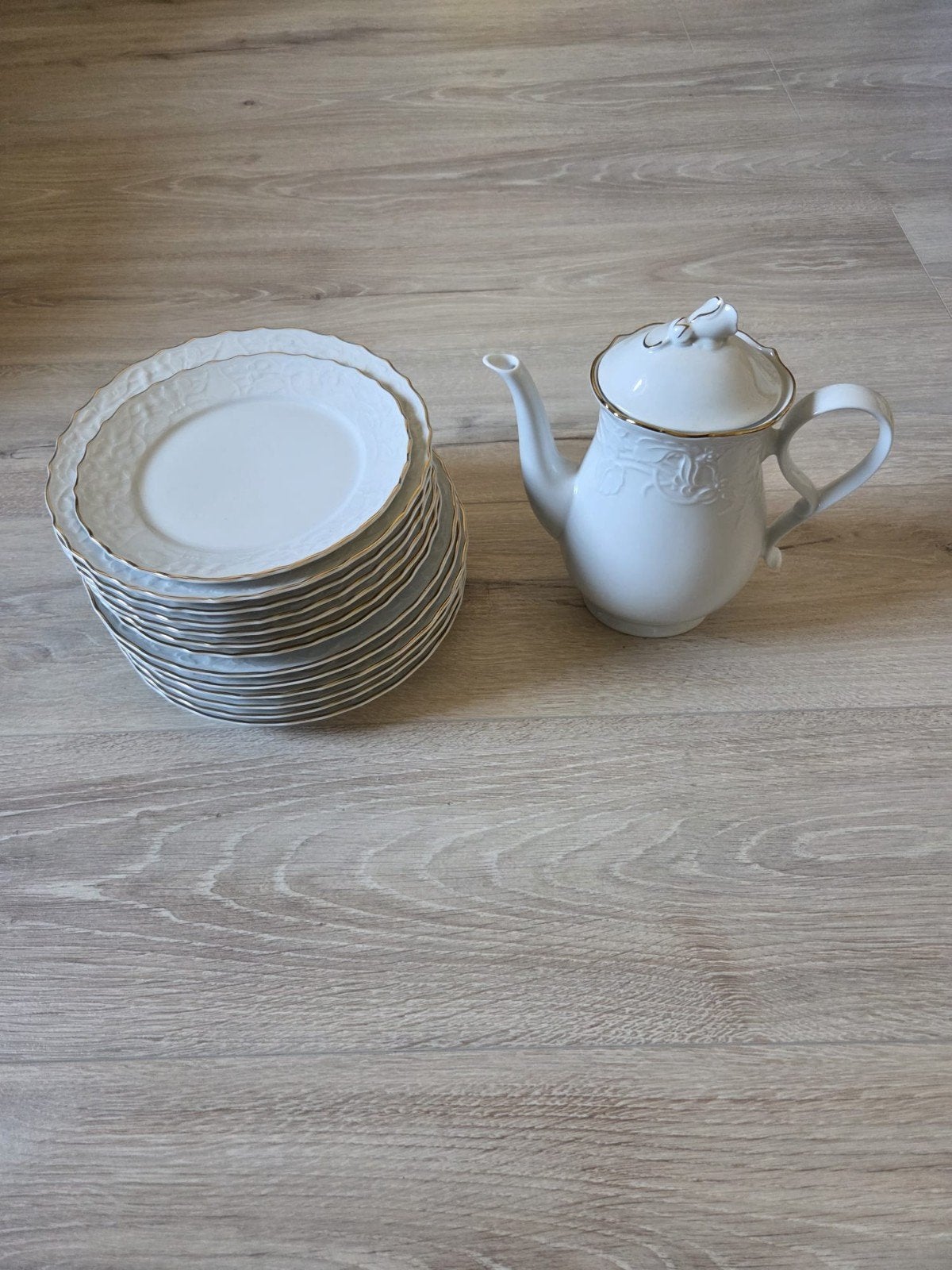 Mitterteich Princess Gold serviesborden & theepot – 14-delig, Ophalen