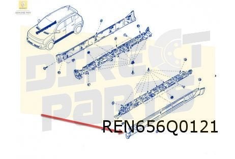 Renault R4 EV (6/25-) sideskirt Links Origineel! 764195677R, Autos : Pièces & Accessoires, Neuf, -, Renault, -