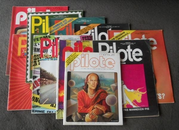 Lot de 10 anciens magazines Pilote, Plusieurs BD, Enlèvement ou Envoi, Utilisé