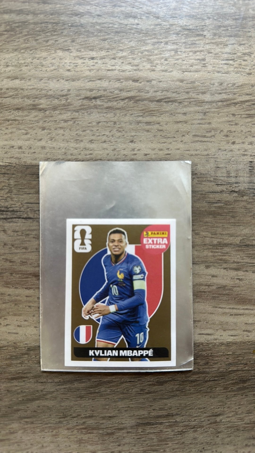 Extra sticker Kylian Mbappe goud in perfecte staat, Enlèvement, Comme neuf