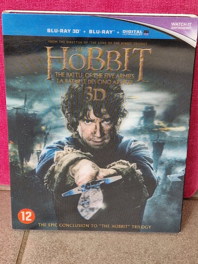 Blu-Ray film 3D +2D The Hobbit The Battle of the Five Armies, Avontuur, Film, Ophalen of Verzenden, Zo goed als nieuw