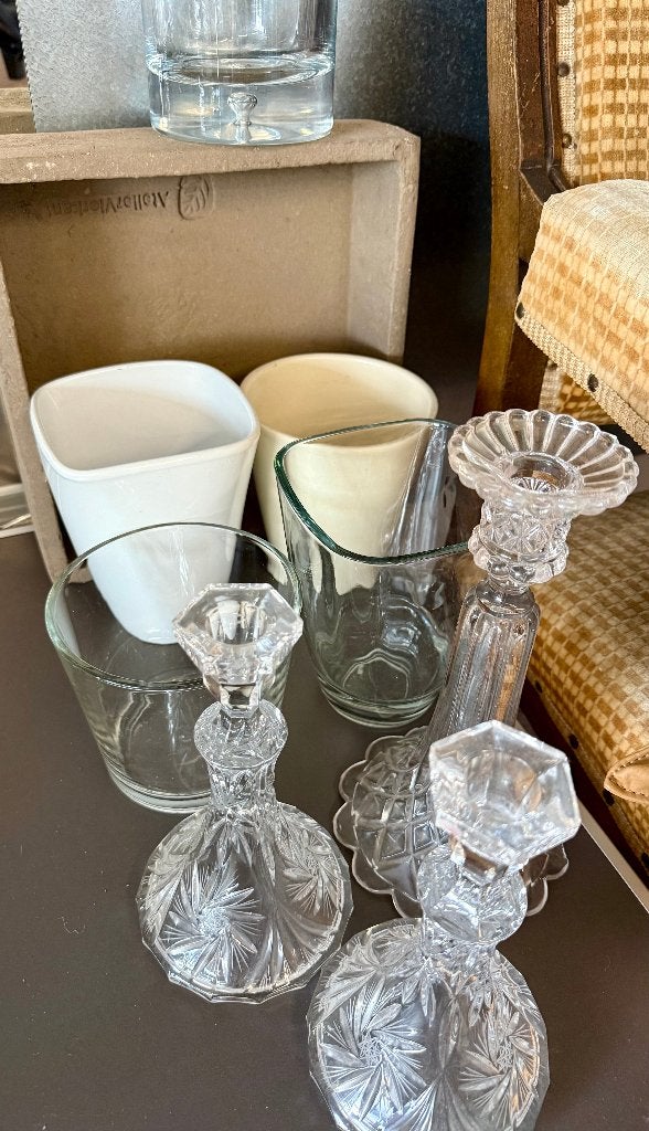 Lot kandelaars en vazen, Huis en Inrichting, Woonaccessoires | Overige, Ophalen