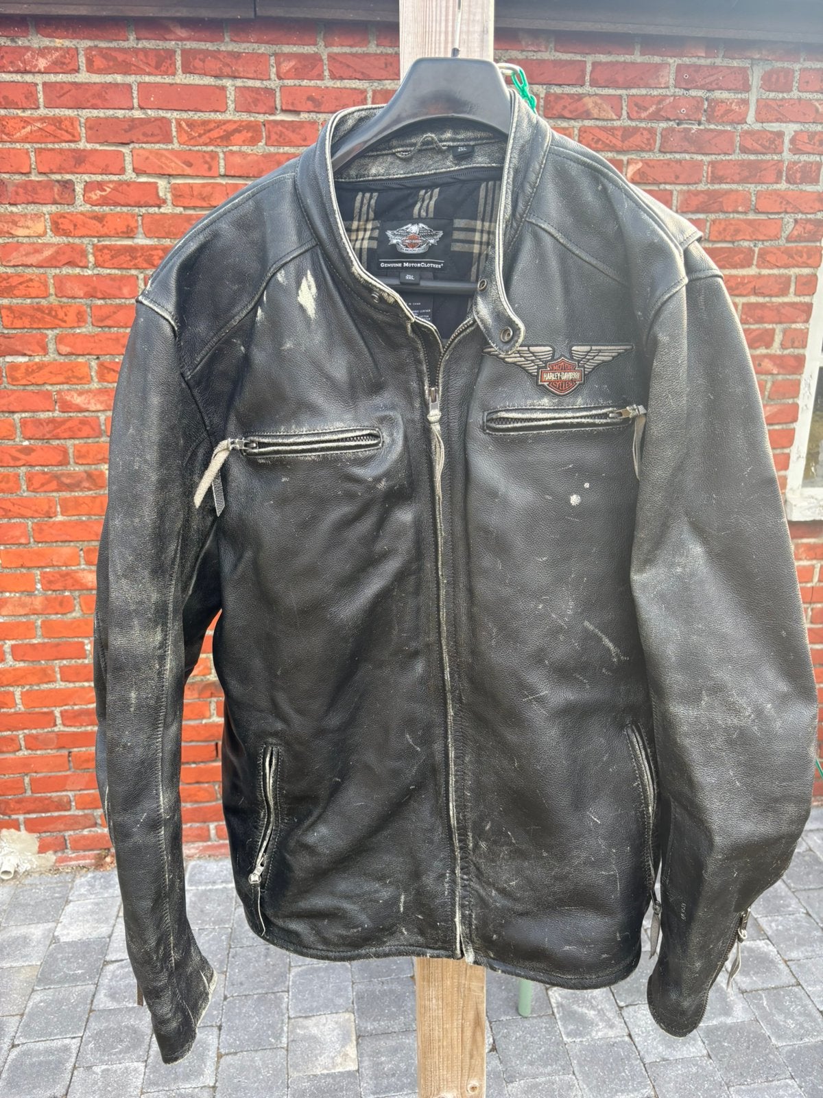 Harley jas, Motoren, Ophalen of Verzenden, Tweedehands, Heren, Jas | leer