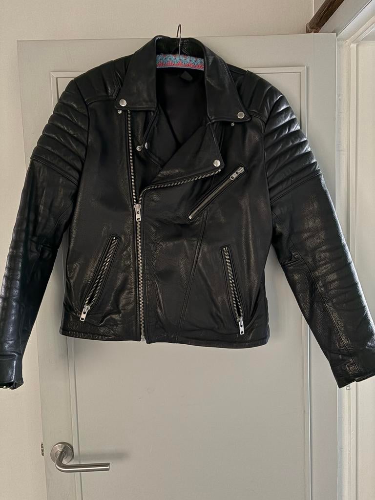 Blouson motard en cuir H&M, Vêtements | Hommes, Enlèvement ou Envoi, Comme neuf