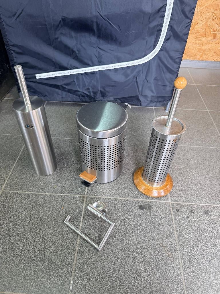 Wc-set, Ophalen, Gebruikt, Zilver, Overige materialen
