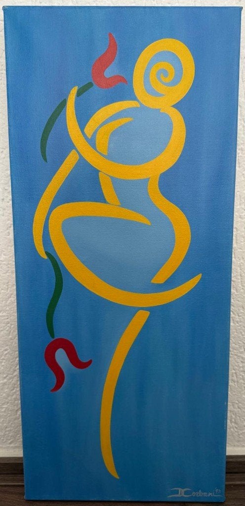 Donna Corbani - Spring in the Air - Origineel Schilderij, Antiquités & Art, Textile, Peinture à l'huile, Édition limitée, Enlèvement ou Envoi