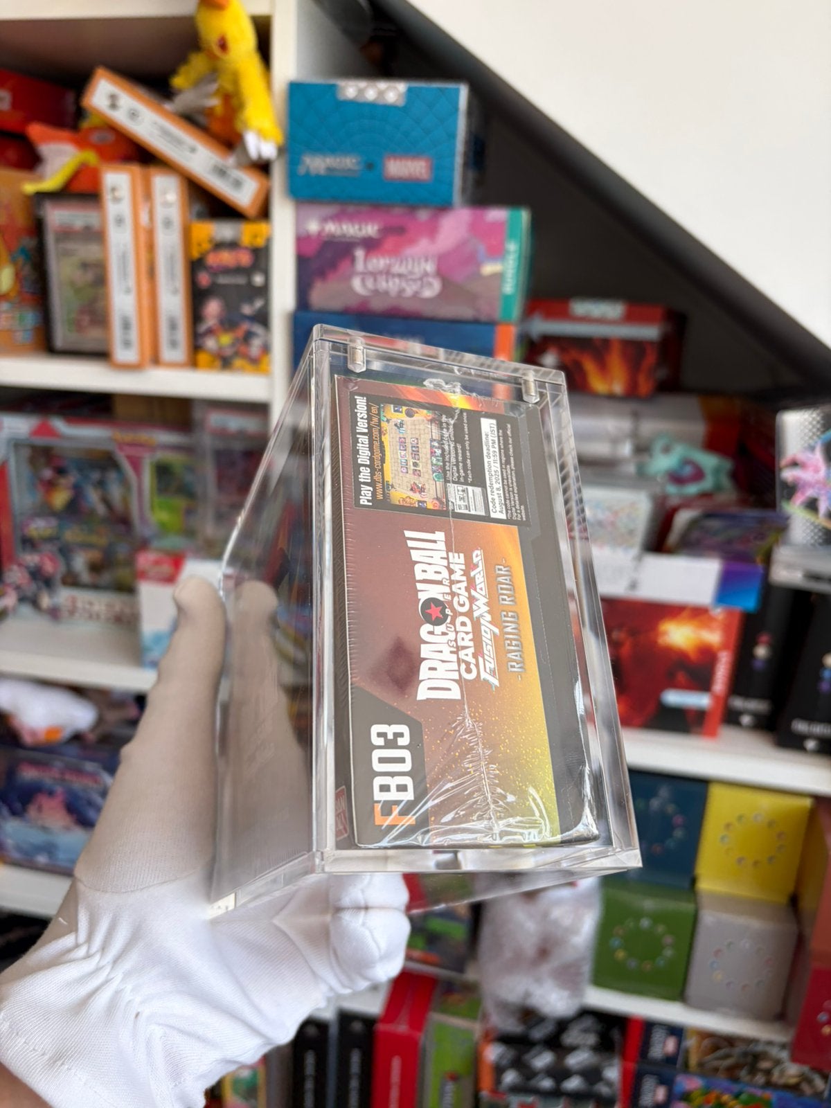 Dragon Ball Booster Box Acrylic Magnetic Display Case UV, Ophalen of Verzenden, Zo goed als nieuw, Booster