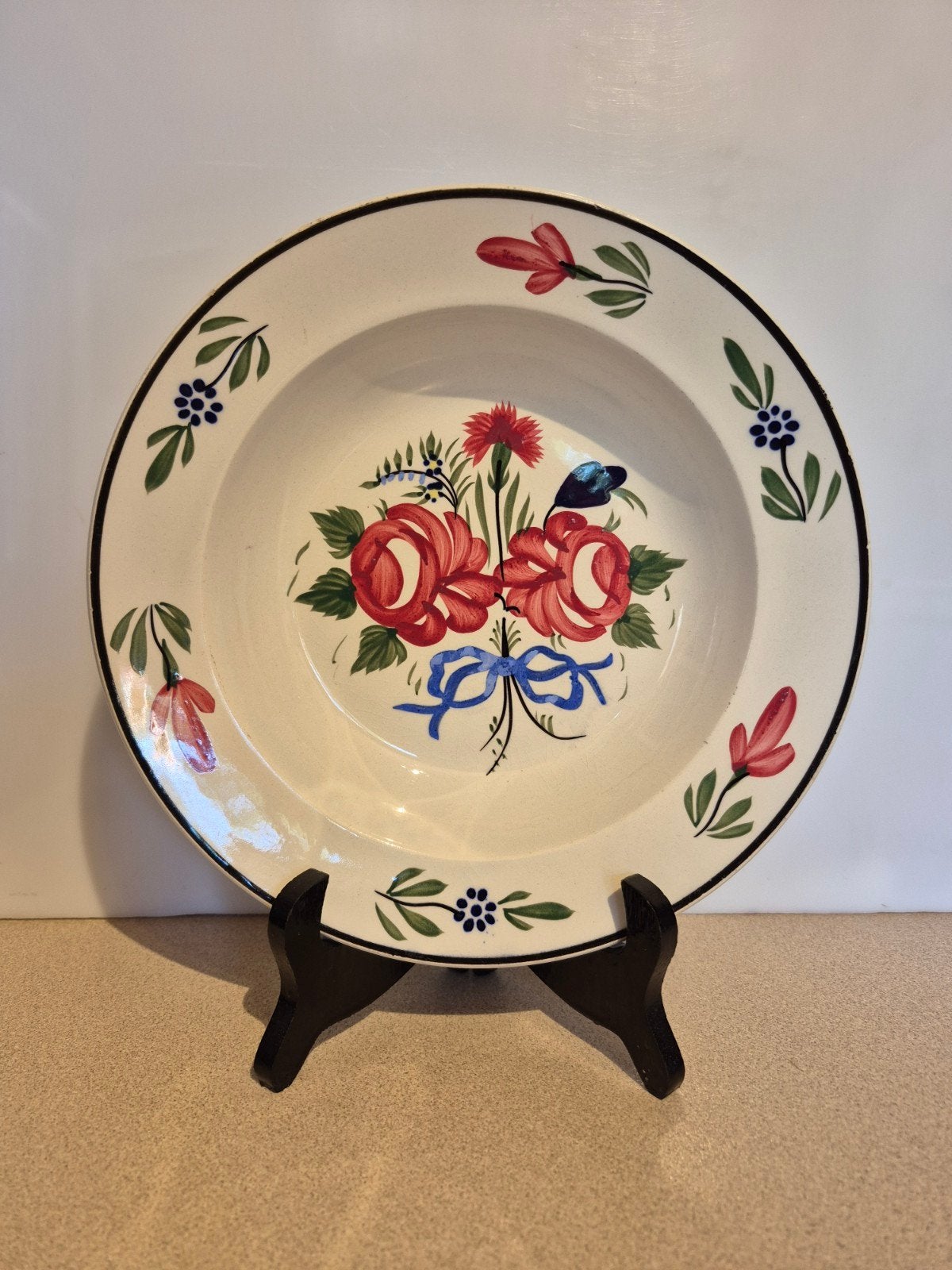 Boch vintage antiek keramiek diep bord, Antiek en Kunst, Ophalen of Verzenden