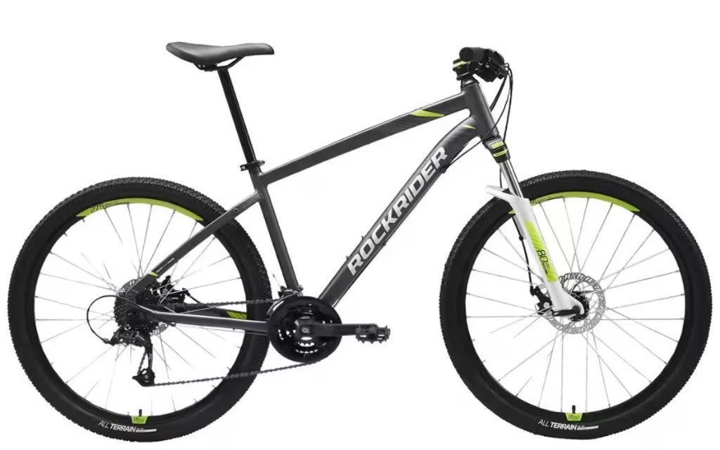 VTT ROCKRIDER ST 520 V2 GRIS JAUNE, Sport en Fitness, Ophalen, Zo goed als nieuw