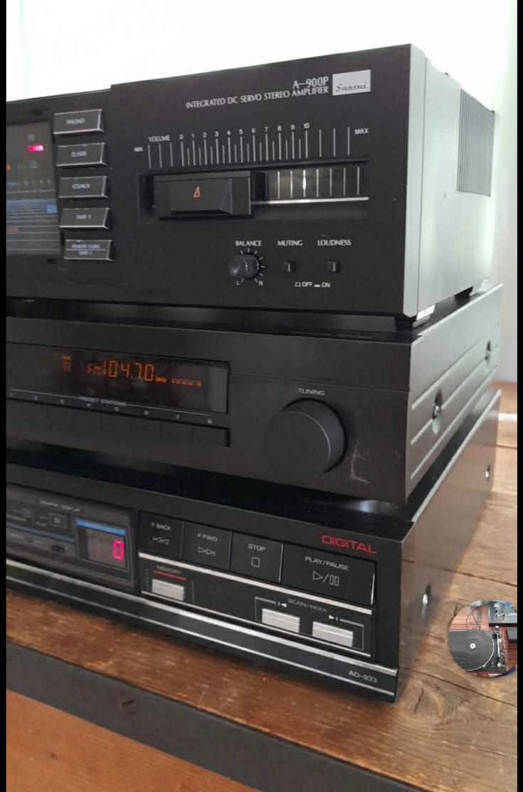 SANSUI A900p - VINTAGE VERSTERKER + YAMAHA-tuner + FISHER CD, Ophalen, Gebruikt, Cd-speler, Overige merken