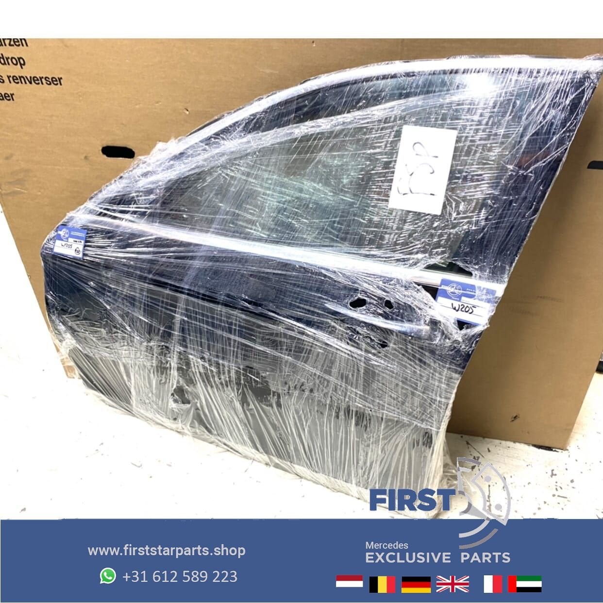 W205 S205 DEUR C Klasse PORTIER LINKSVOOR ZWART 2014-2020 CO, Auto-onderdelen, Gebruikt, -, Deur, Voor
