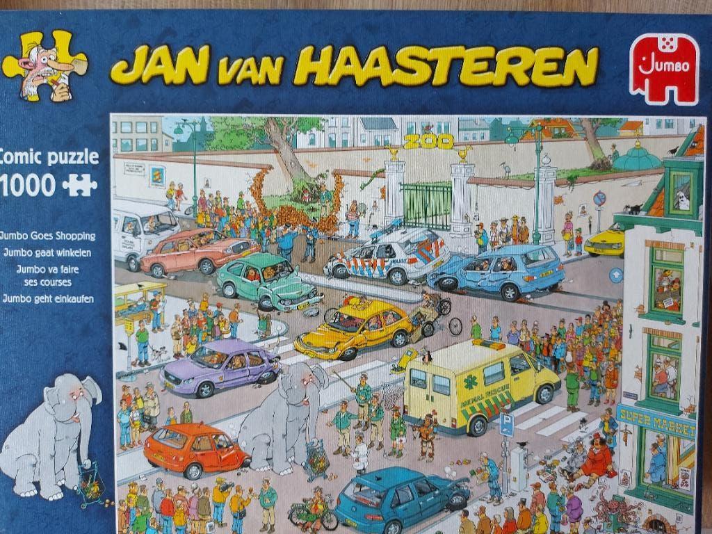 Puzzel Jumbo gaat winkelen Jan van Haasteren, Ophalen, 500 t/m 1500 stukjes, Nieuw, Legpuzzel