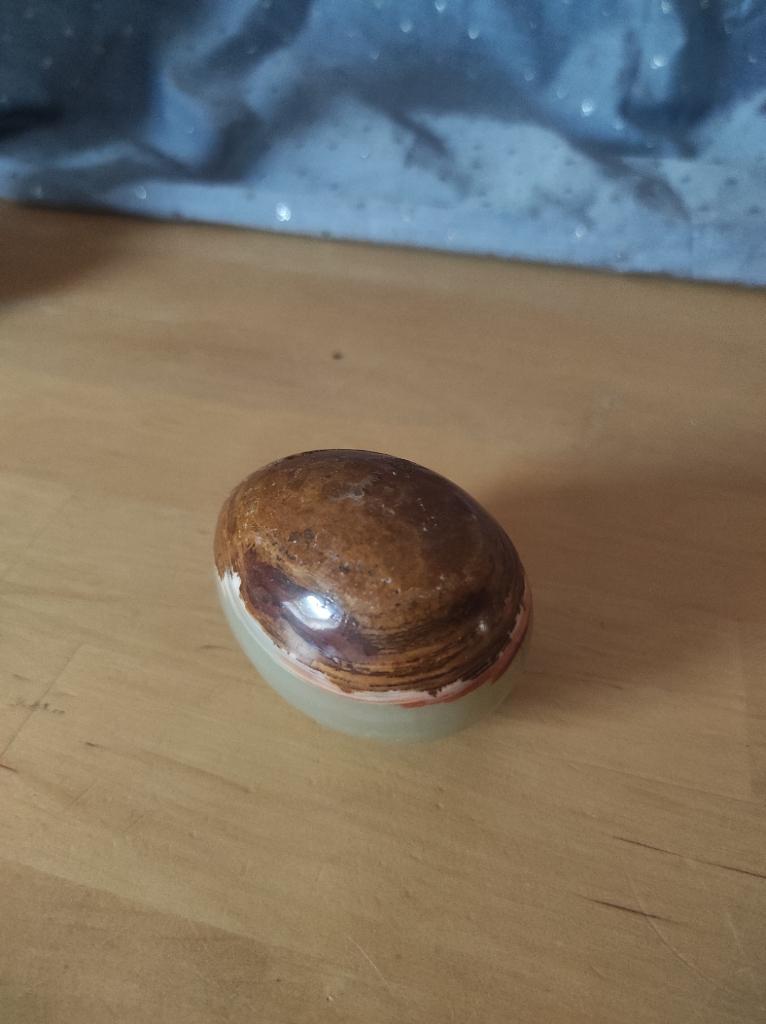 Marmeren ei groen en bruin, Antiek en Kunst, Ophalen