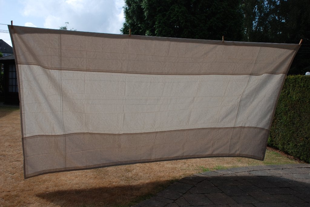 Prachtig groot tafelkleed - oorsprong Provence, Huis en Inrichting, Tafelkleden, Nieuw, Rechthoek, Tafelkleed, Beige, Katoen, Ophalen of Verzenden