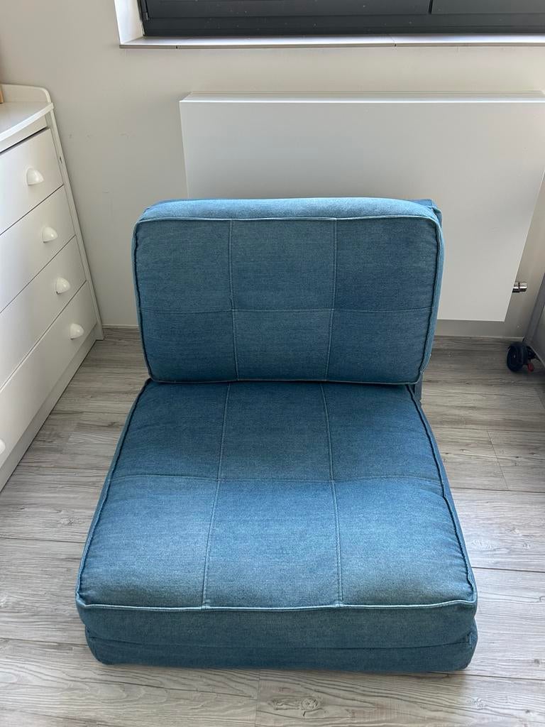 Zetelbed, Huis en Inrichting, Slaapkamer | Slaapbanken, Ophalen, Gebruikt, Eenpersoons, Blauw