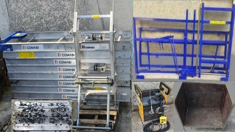 Monte charge Montana  II Hauteur 20 m + options  FACTURE, Enlèvement, Comme neuf, Ascenseur de chantier