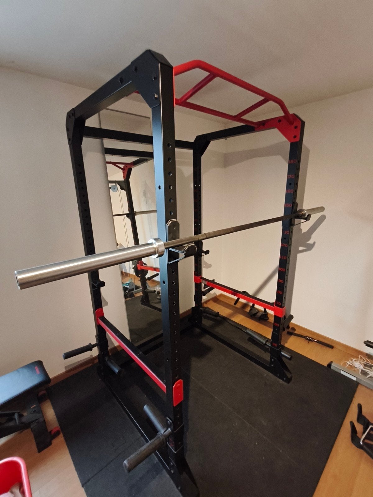 Decathlon Rack 900 + pulley kabel!, Sport en Fitness, Ophalen, Zo goed als nieuw, Metaal, Benen