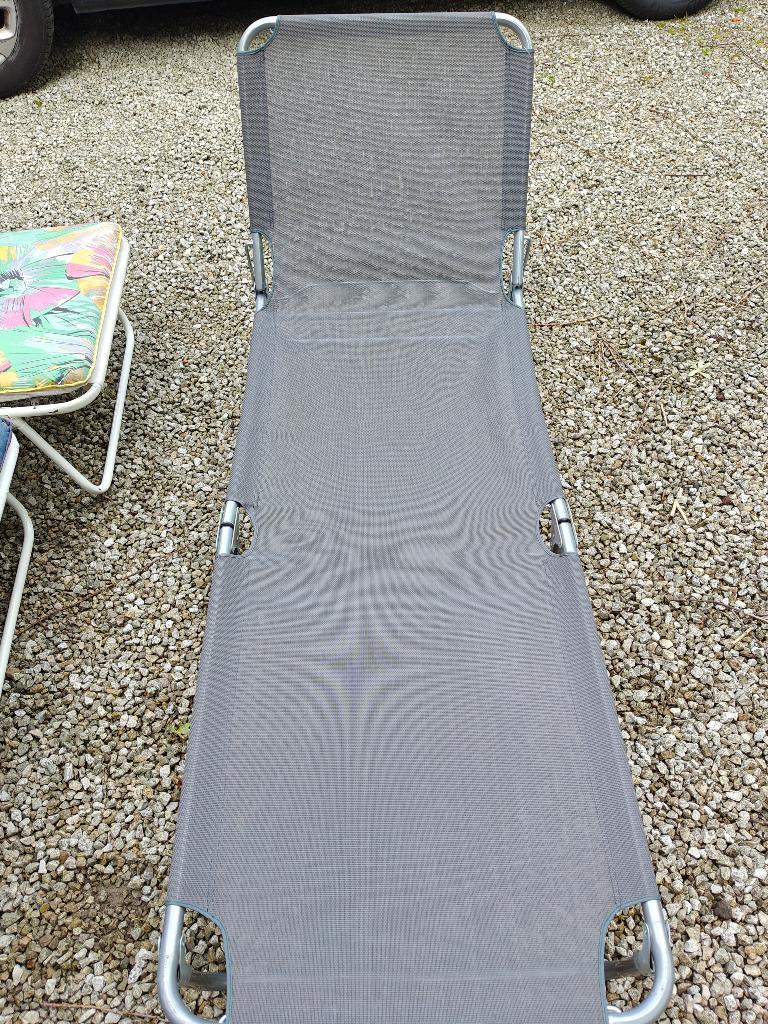 4 Strandstoelen, 8 euro per stuk, Tuin en Terras, Ligbedden, Ophalen, Gebruikt, Textileen, Inklapbaar