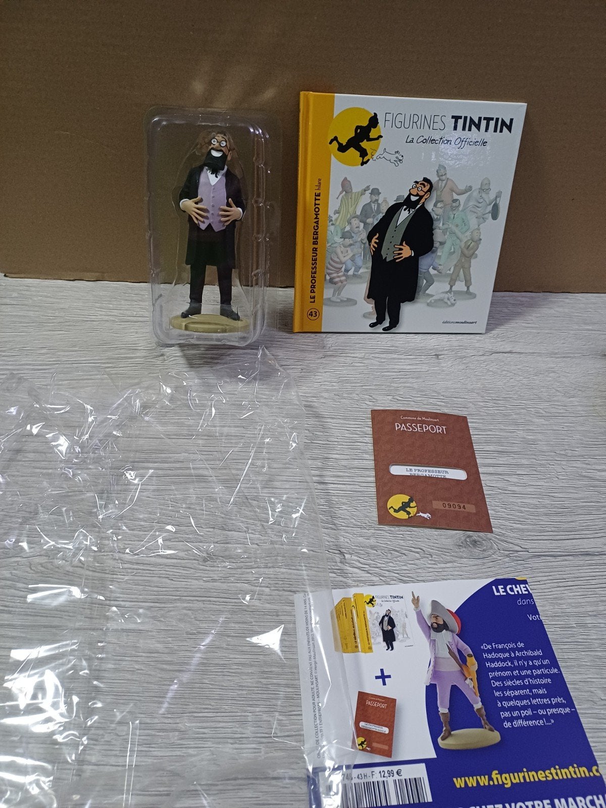 Figurine le professeur Bergamotte 43 Tintin, Enlèvement ou Envoi, Tintin, Comme neuf, Statue ou Figurine