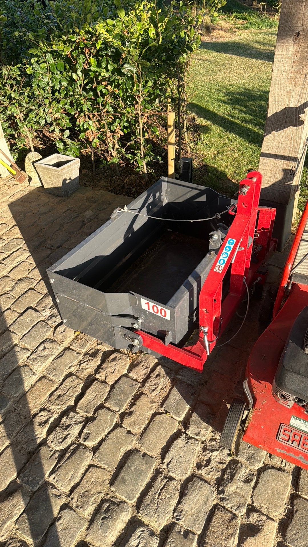Grondbak 100 cm voor (mini) tracktor - ongebruikt, Enlèvement