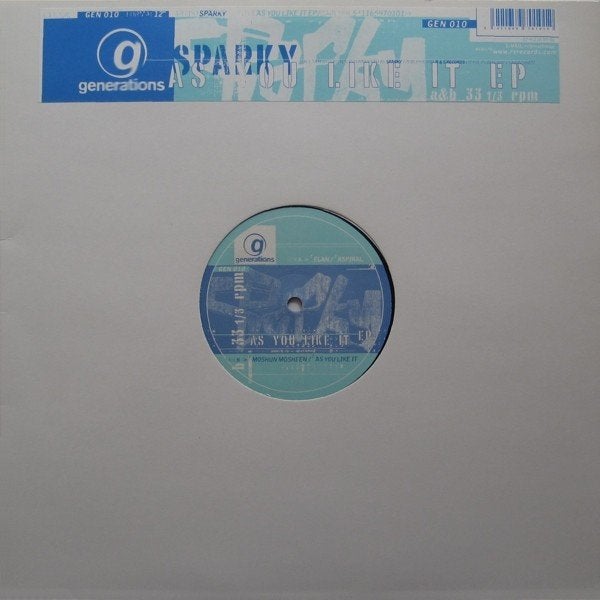 12inch SPARKY : As You Like It EP, Cd's en Dvd's, EP, Ophalen of Verzenden, Zo goed als nieuw, Techno
