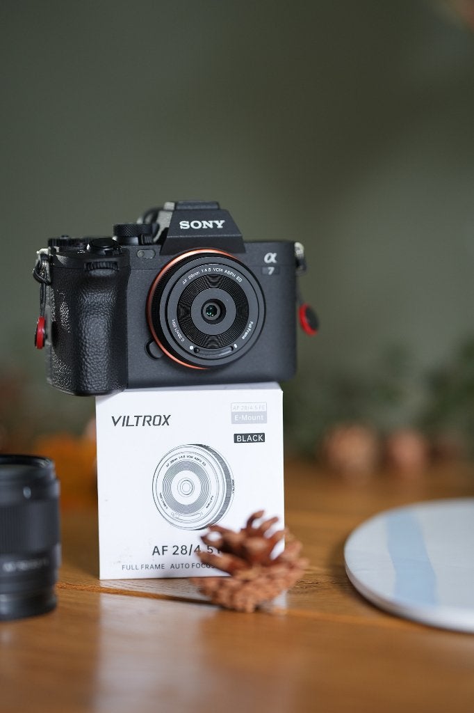 Viltrox 28 mm F4.5 FE pannekoeklens met AF, Sony E-mount, Autofocus, Zo goed als nieuw, Viltrox