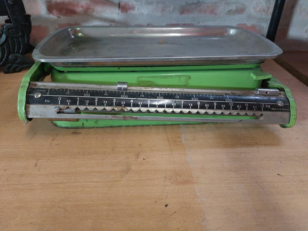 Balance vintage 12 kg — verte, Enlèvement