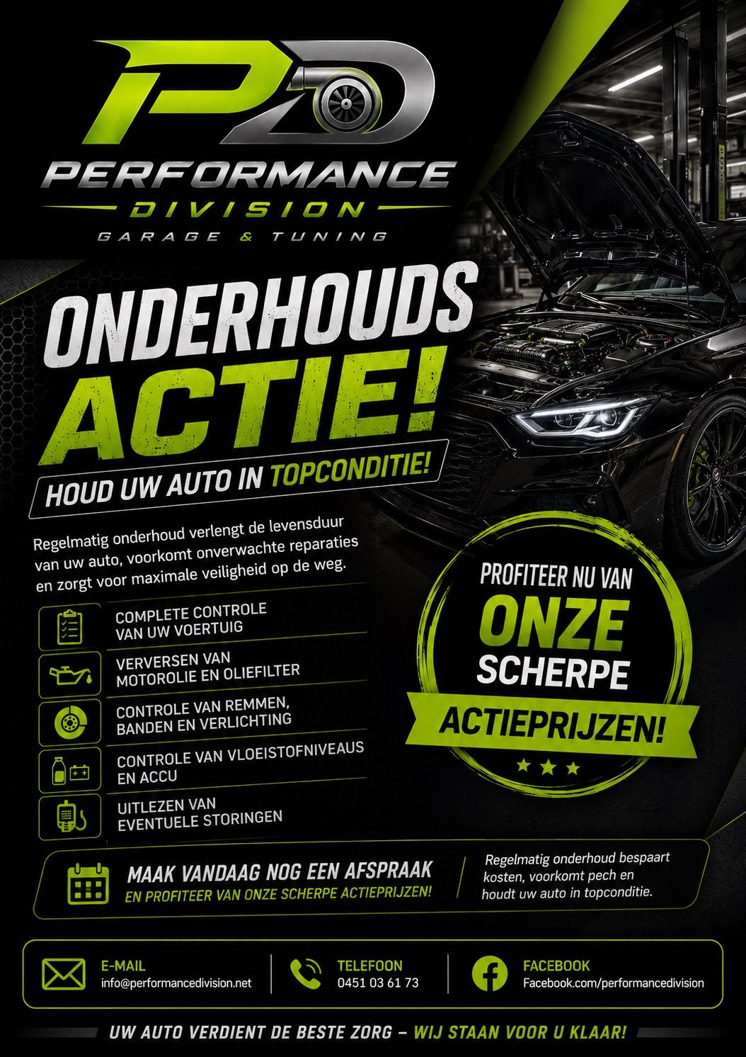 ONDERHOUDSACTIE – HOUD UW AUTO IN TOPCONDITIE!, Auto-onderdelen, Ophalen