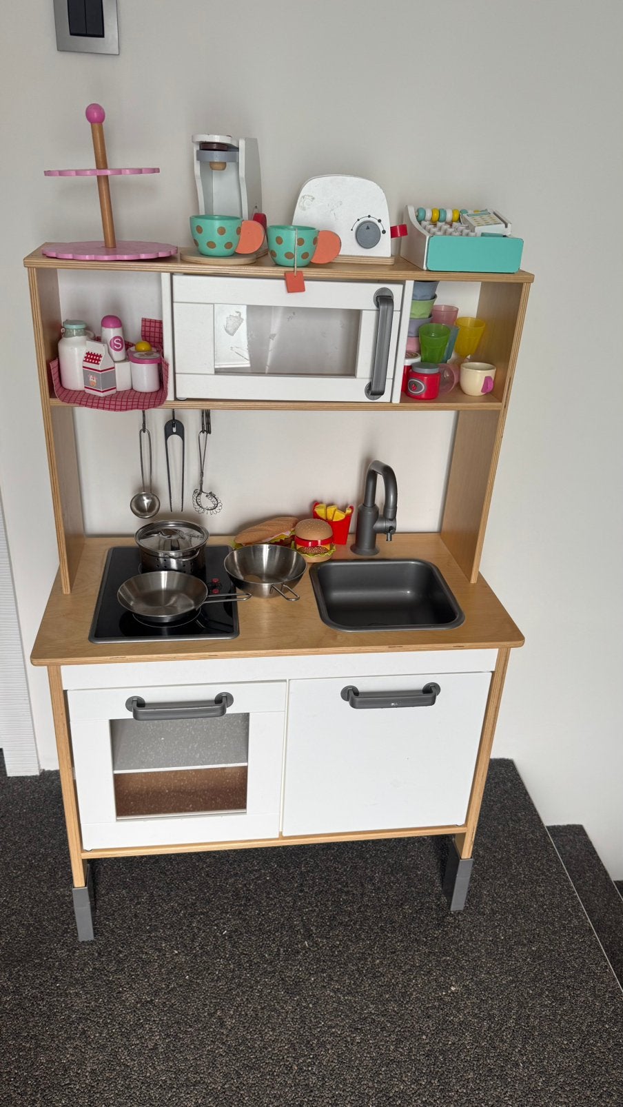 Ikea keukentje - winkeltje - schminktafel - toebehoren, Ophalen, Gebruikt, Hout, Speelkeuken